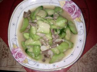 肉片炒丝瓜的做法步骤：5