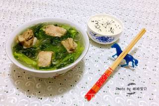 小白菜粉条排骨汤的做法步骤：14