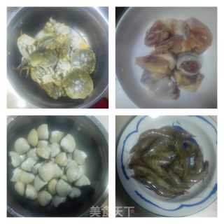 蟹煲鸡的做法步骤：1