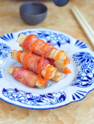 杏鲍菇培根卷的做法步骤：6