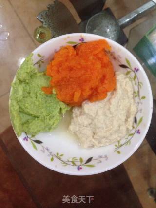 宝宝辅食毛豆鸡肉泥 面条的做法步骤：4