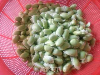 咸菜炒毛豆的做法步骤：2