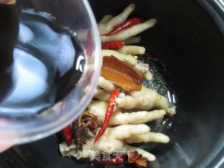 青菜焖鸡爪的做法步骤：5