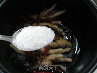 青菜焖鸡爪的做法步骤：7