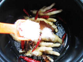 青菜焖鸡爪的做法步骤：8