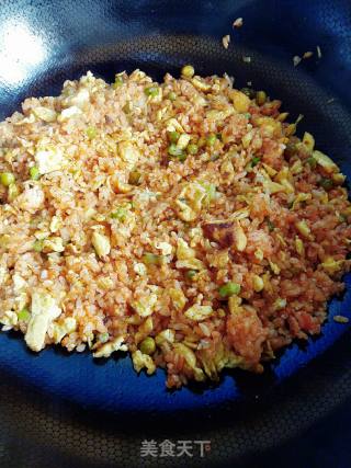 红椒汁焖饭和炒饭的做法步骤：12