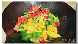 彩椒回锅肉的做法步骤：6