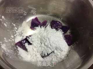 紫薯红豆球的做法步骤：4