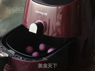 紫薯红豆球的做法步骤：8