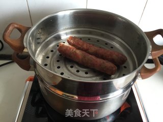 干锅土豆香肠片的做法步骤：1