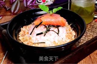 烟熏三文鱼茶泡饭的做法步骤：12
