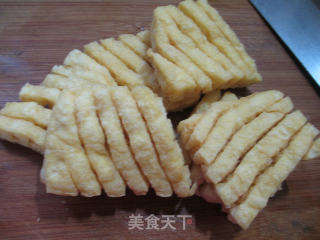 荷叶蛋烧兰花豆腐干的做法步骤：2