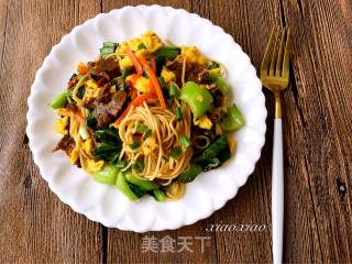 牛肉炒面的做法步骤：19