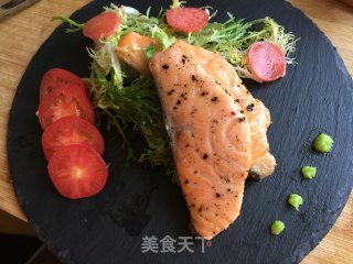 香煎三文鱼的做法步骤：8