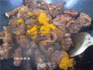 咖喱羊肉焖腐竹的做法步骤：8
