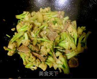 干锅有机花菜的做法步骤：9