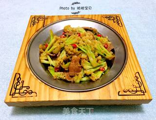 干锅有机花菜的做法步骤：10