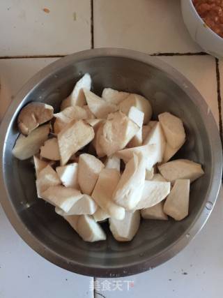 蚝油肉末杏鲍菇的做法步骤：2