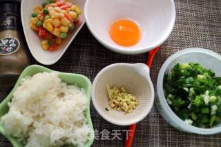 什锦炒饭的做法步骤：1