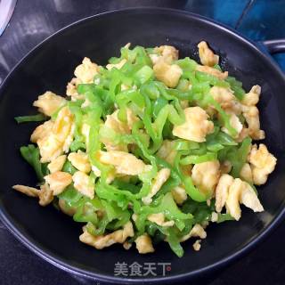 青椒炒鸡蛋的做法步骤：9