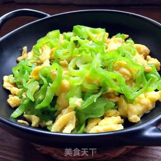 青椒炒鸡蛋的做法步骤：10