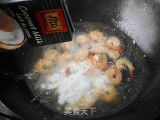 椰奶鲜虾汤的做法步骤：7