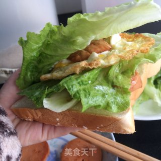 ‘’笑脸三明治‘’早餐正能量的做法步骤：8