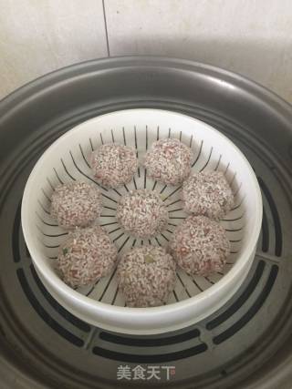 蒸糯米肉圆的做法步骤：7