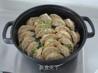 黑木耳鲜肉锅贴的做法步骤：10