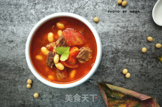 【黄豆牛腩西红柿汤】的做法步骤：9