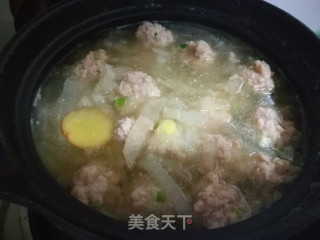 萝卜丝汆肉丸汤的做法步骤：5