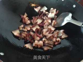 菜豆炒熏肉的做法步骤：7