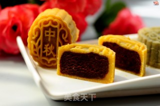巧克力味桃山皮月饼的做法步骤：18