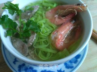 菠菜鸡蛋猪肝瘦肉海鲜面的做法步骤：24