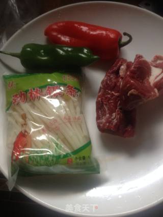 羊肉丝炒银条的做法步骤：1