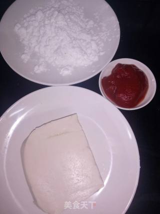 茄汁脆皮豆腐的做法步骤：1