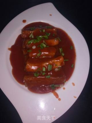 茄汁脆皮豆腐的做法步骤：6