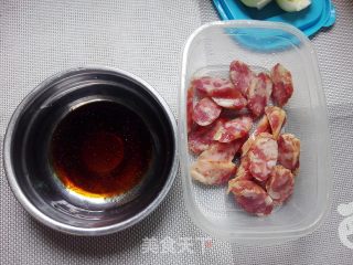 腊肠窝蛋煲仔饭的做法步骤：3