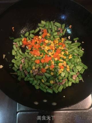 肉末豆角焖饭的做法步骤：5