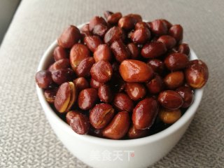 下酒菜——油炸花生米（少油版）的做法步骤：5