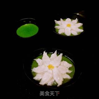 【出水芙蓉】鱼茸蛋羹的做法步骤：16