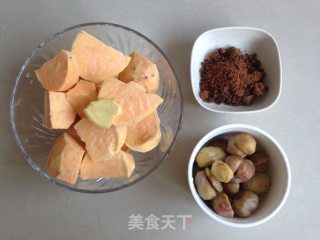 红薯栗子糖水的做法步骤：1