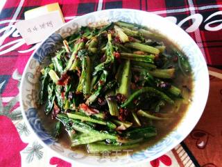 豆豉鲮鱼油麦菜的做法步骤：8