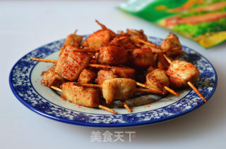 孜然牙签肉的做法步骤：8