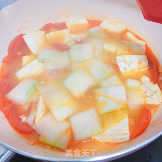 茄汁冬瓜豆腐烩肥牛的做法步骤：7