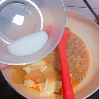 茄汁冬瓜豆腐烩肥牛的做法步骤：10
