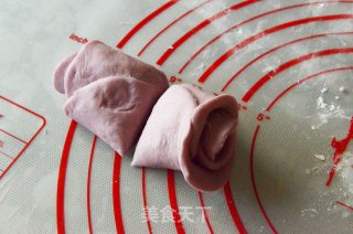 紫薯玫瑰馒头的做法步骤：10