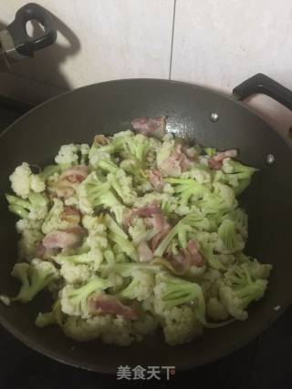 烧培根花菜的做法步骤：7