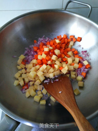 咖喱鸡肉焗饭的做法步骤：7