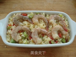 鲜虾焗饭的做法步骤：7